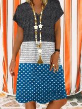 Load image into Gallery viewer, Vestido de manga corta estampado para mujer
