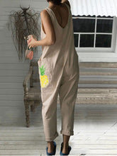 Load image into Gallery viewer, Women's Pineapple Print Pocket Jumpsuit
