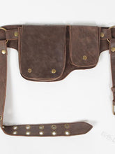 Load image into Gallery viewer, Bolsa feminina de couro com cinto ajustável
