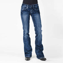 Load image into Gallery viewer, Stretch Denim Jeans With Drop Pocket And Mid Waist
