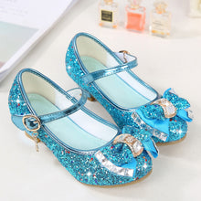 Load image into Gallery viewer, Girl's bow tie sequins shoes
