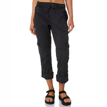 Load image into Gallery viewer, Calça cargo feminina cáqui com bolsos
