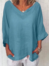Load image into Gallery viewer, Solid Long Sleeve T-shirts for Women

