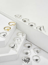 Load image into Gallery viewer, Bohemian Ethnic Wind Lotus Fish Tail Spray Women's Ring 15 Pieces
