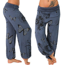 Load image into Gallery viewer, Mariposa pantalones casuales holgados cómodos de cintura media
