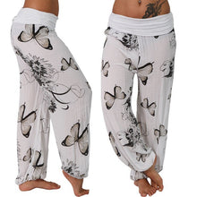 Load image into Gallery viewer, Mariposa pantalones casuales holgados cómodos de cintura media
