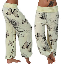Load image into Gallery viewer, Mariposa pantalones casuales holgados cómodos de cintura media
