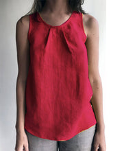 Load image into Gallery viewer, Women's Round Neck Cotton and Linen Sleeveless Cardigan

