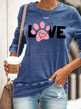 Load image into Gallery viewer, Suéter feminino de manga comprida Pink Paw LOVE

