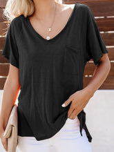 Load image into Gallery viewer, Women's Plain Short Sleeve Slub Cotton T-Shirt
