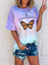 Load image into Gallery viewer, Roduct Of Migration camiseta con estampado de mariposas
