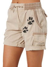 Load image into Gallery viewer, Women's Shorts with Dog Paw Print
