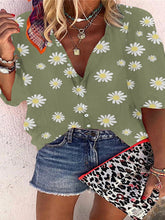 Load image into Gallery viewer, Camisa holgada con estampado de margaritas
