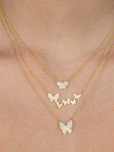 Load image into Gallery viewer, Collar Collar Clavícula Mariposa Apilada Circón Oro 18K
