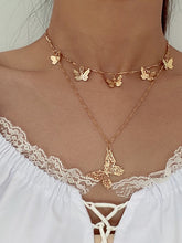 Load image into Gallery viewer, Collar con colgante de mariposa de corte salvaje vintage
