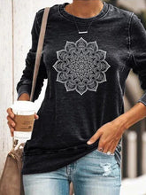 Load image into Gallery viewer, Moletom de manga comprida estampado mandala
