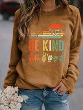 Load image into Gallery viewer, Woman IN A WORLD WHERE ANYONE CAN BE KIND Sweatshirt with a butterfly print
