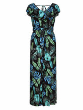Load image into Gallery viewer, Loose-fit floral print ruffle jumpsuit
