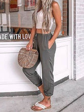 Load image into Gallery viewer, Shorts soltos de algodão liso feminino
