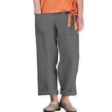Load image into Gallery viewer, Irregular hemp pants with pockets
