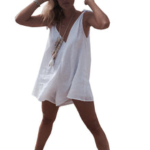 Load image into Gallery viewer, Women's V-Neck Linen Jumpsuit
