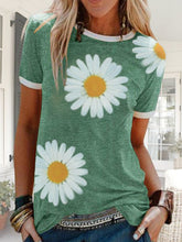 Load image into Gallery viewer, Casual slim sunflower print T-shirt for women
