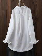 Load image into Gallery viewer, Camisa de manga larga oblicua irregular para mujer
