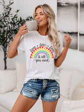 Load image into Gallery viewer, Love Love Love Is All You Need Camiseta Rainbow Love
