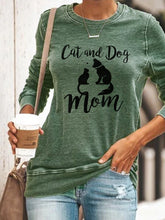 Load image into Gallery viewer, Top feminino com estampa de cachorro e gato
