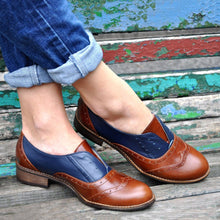 Load image into Gallery viewer, OXFORD SHOES WHITE COLOR PLUS CASUAL SIZE PU SLIP ON LOAFERS
