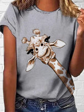 Load image into Gallery viewer, Camiseta animal de punto gris vintage

