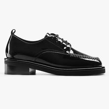 Load image into Gallery viewer, Black / Brown Patent Leather Oxfords
