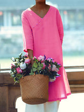Load image into Gallery viewer, V-neck tunics with double pockets
