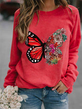 Load image into Gallery viewer, Moletom feminino de manga comprida com estampa floral
