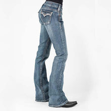 Load image into Gallery viewer, Stretch Denim Jeans With Drop Pocket And Mid Waist
