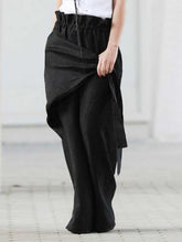 Load image into Gallery viewer, Solid Color Plain Linen Bow Tie Pants
