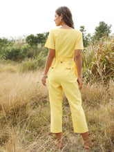 Load image into Gallery viewer, Pure Color V Neck Cotton Button Combinations
