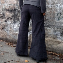 Load image into Gallery viewer, Solid color side pockets for women with wide legs and casual pants.
