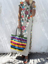 Load image into Gallery viewer, Bohemian dress with fringes for women
