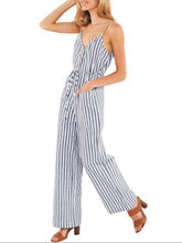 Load image into Gallery viewer, Women's Strapless V-Neck Lace Up Jumpsuit
