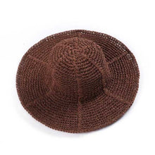Load image into Gallery viewer, Wavy Plain Straw Hat for Women
