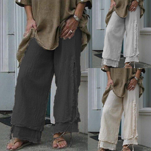 Load image into Gallery viewer, Casual cotton and linen pants for women
