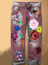 Load image into Gallery viewer, Women's Fashion Printed Straight Jeans

