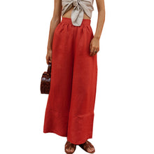 Load image into Gallery viewer, Calça Casual Feminina de Linho de Algodão
