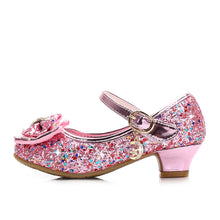 Load image into Gallery viewer, Girl's bow tie sequins shoes
