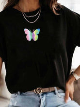 Load image into Gallery viewer, Colorful reflective butterfly T-shirt
