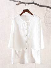 Load image into Gallery viewer, Half-sleeved buttoned jacket
