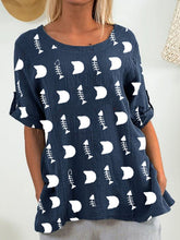 Load image into Gallery viewer, Women's cotton and hemp short sleeve top
