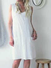 Load image into Gallery viewer, Vestido de lino sin mangas para mujer
