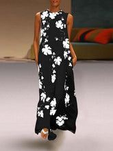 Load image into Gallery viewer, Plus Size Printed Sleeveless Casual Maxi Dress
